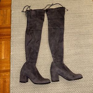 Stuart Weitzman man over the knee Charcoal grey boot. Great condition.